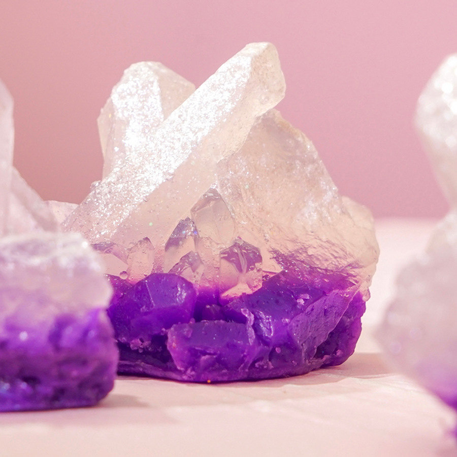 Amethyst Crystal Gem Soap Set